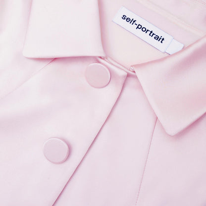 Pembe Saten Mini Elbise