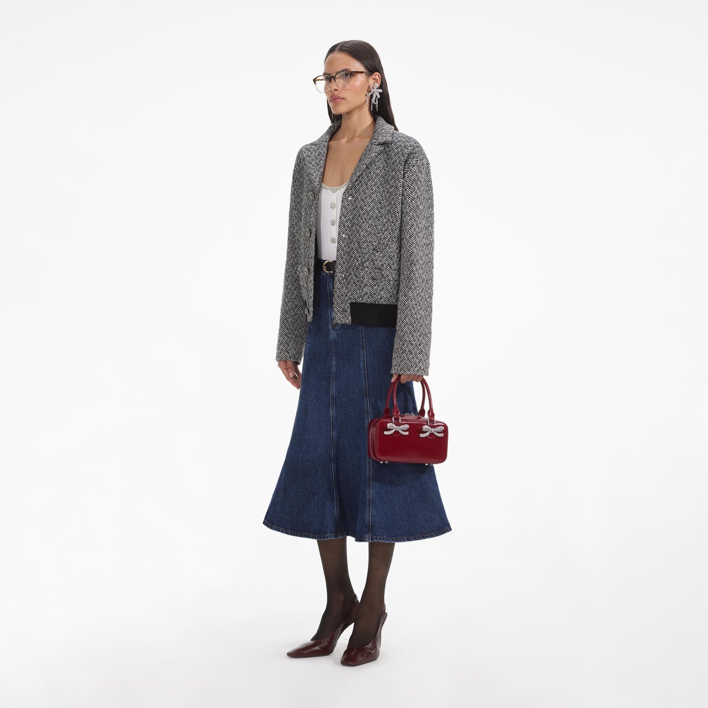 Siyah Balıksırtı Bomber Ceket