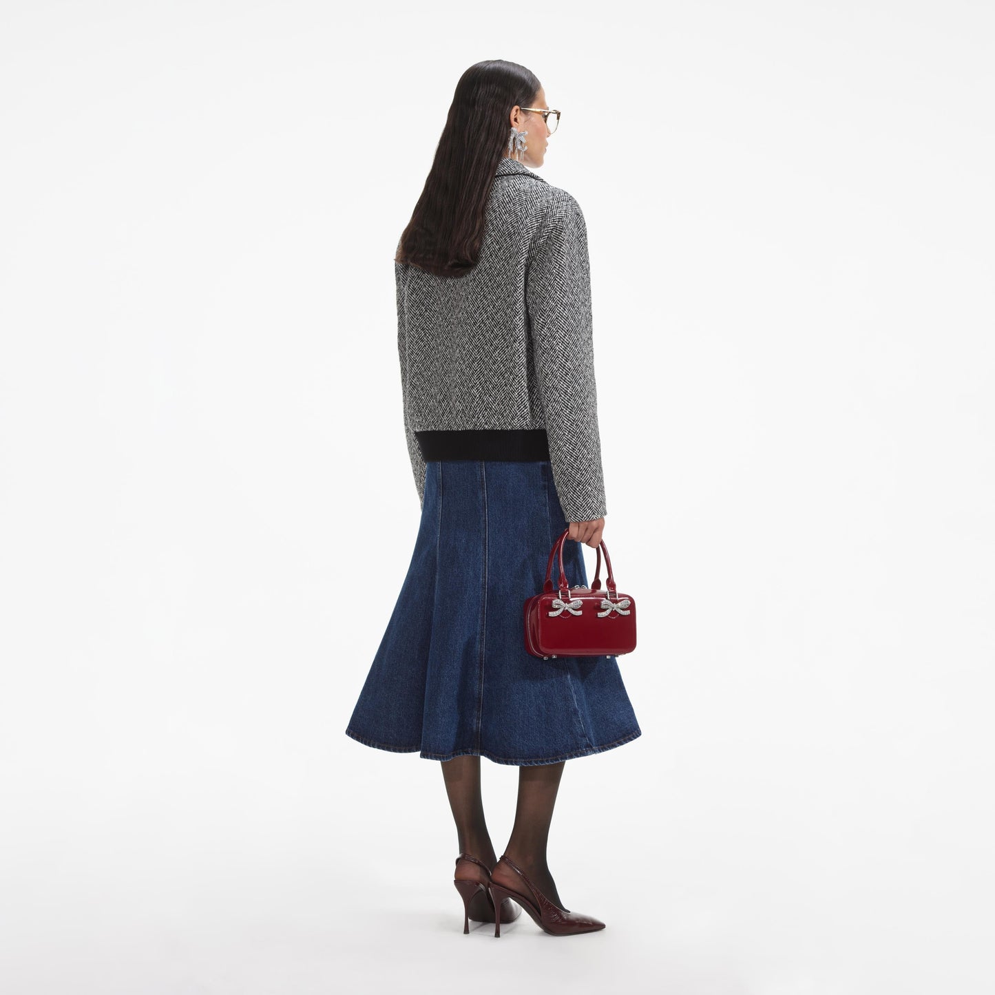 Siyah Balıksırtı Bomber Ceket