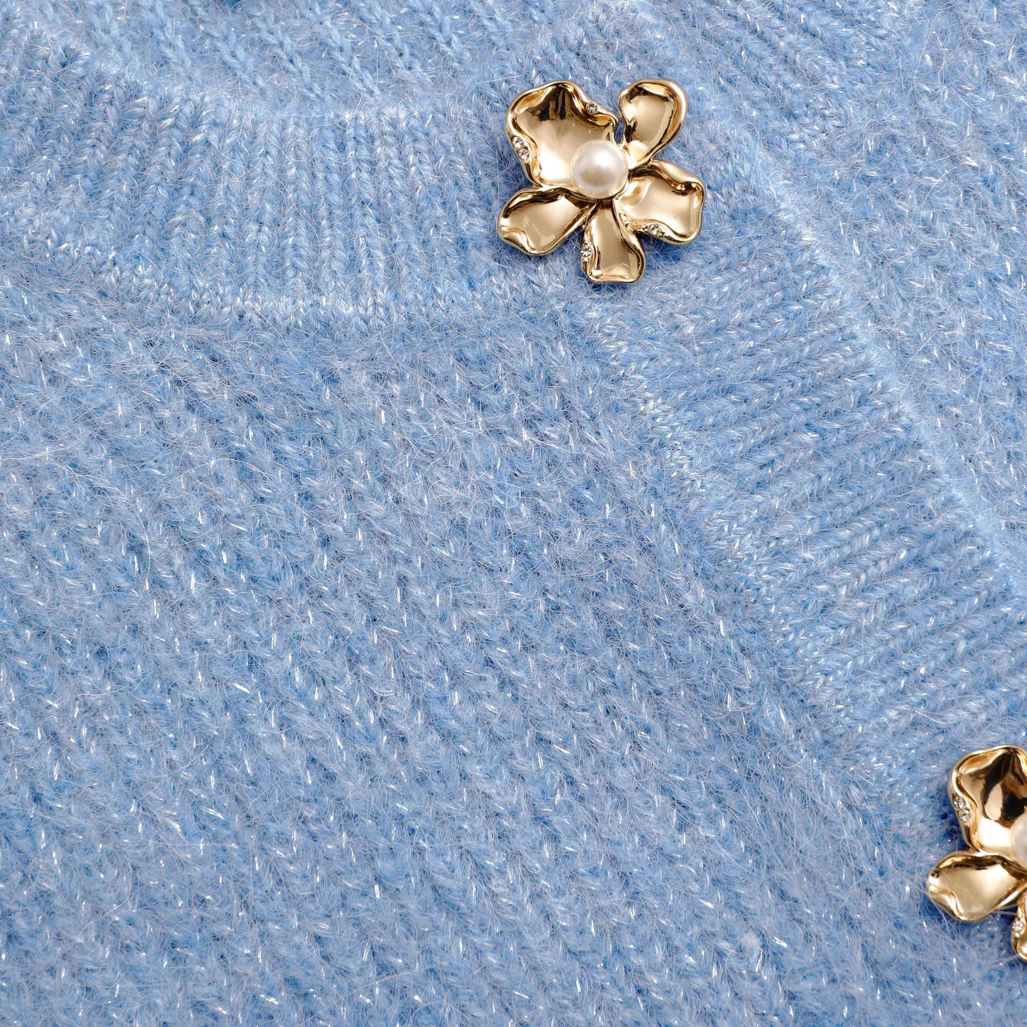 Mavi Yumuşak Örgü Üst