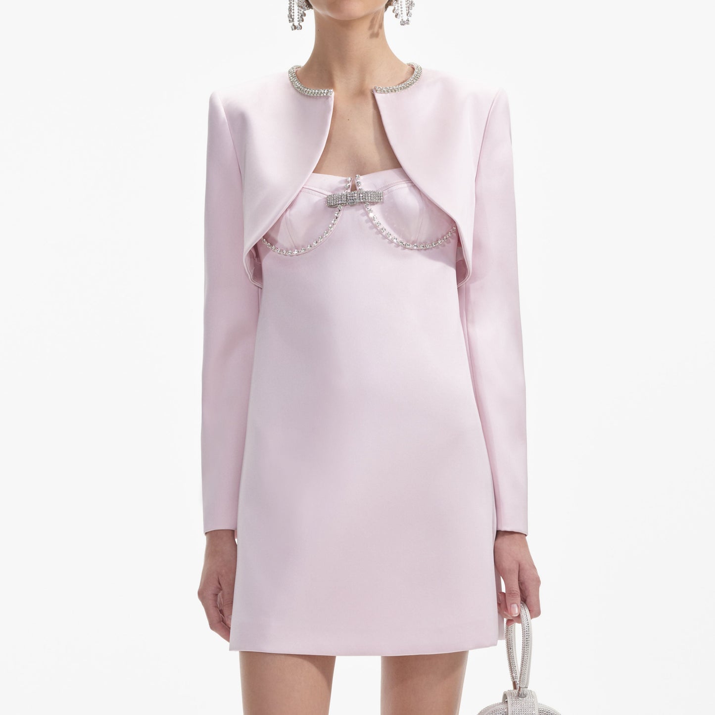 Pembe Saten Bolero Ceket