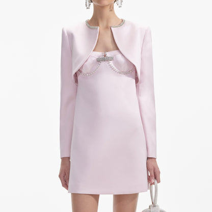 Pembe Saten Bolero Ceket