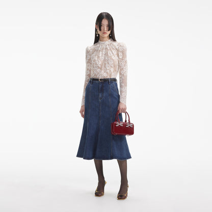 Beyaz Elmas Dantel Üst