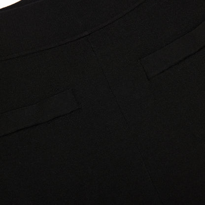 Siyah Kuşaklı Örme Tayt