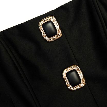 Siyah Tafta Bandeau Tulum