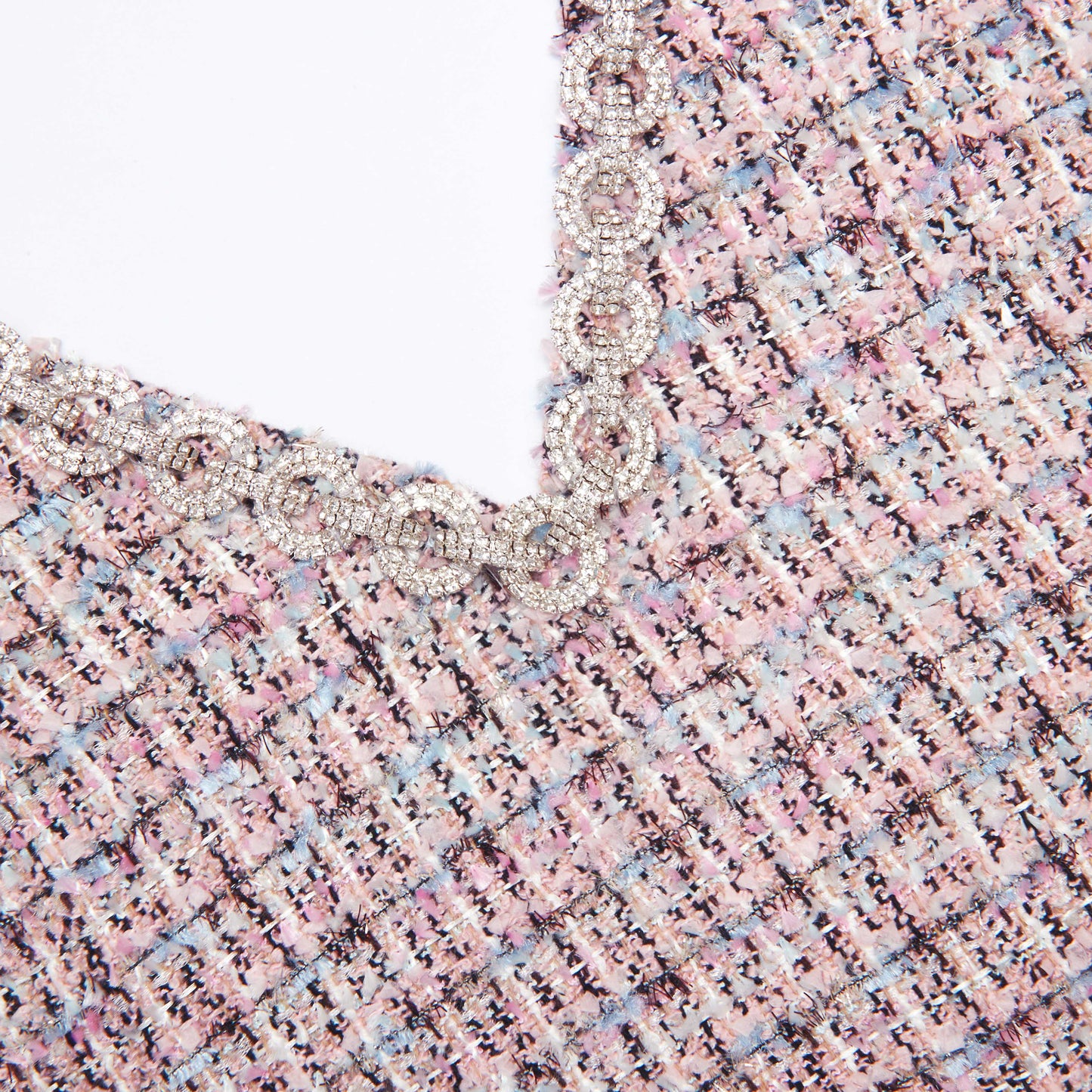 Pembe Buklet Kürklü Mini Elbise