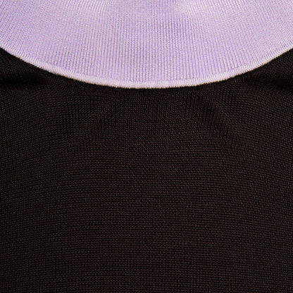 Kahverengi Viskon Örme Kısa Kollu Üst