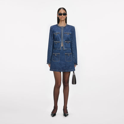 Kot Örgülü Mini Etek