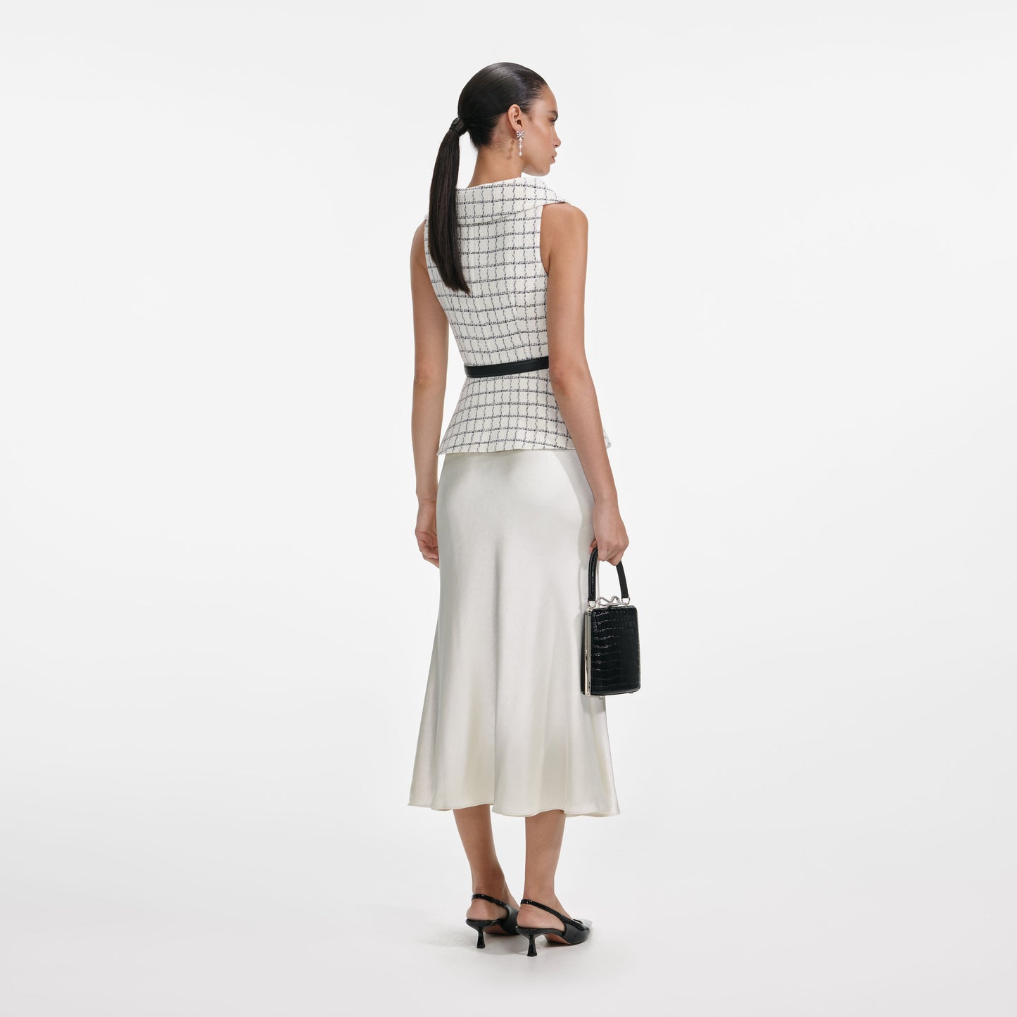 Kareli Bukle Midi Elbise