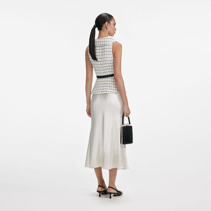 Kareli Bukle Midi Elbise