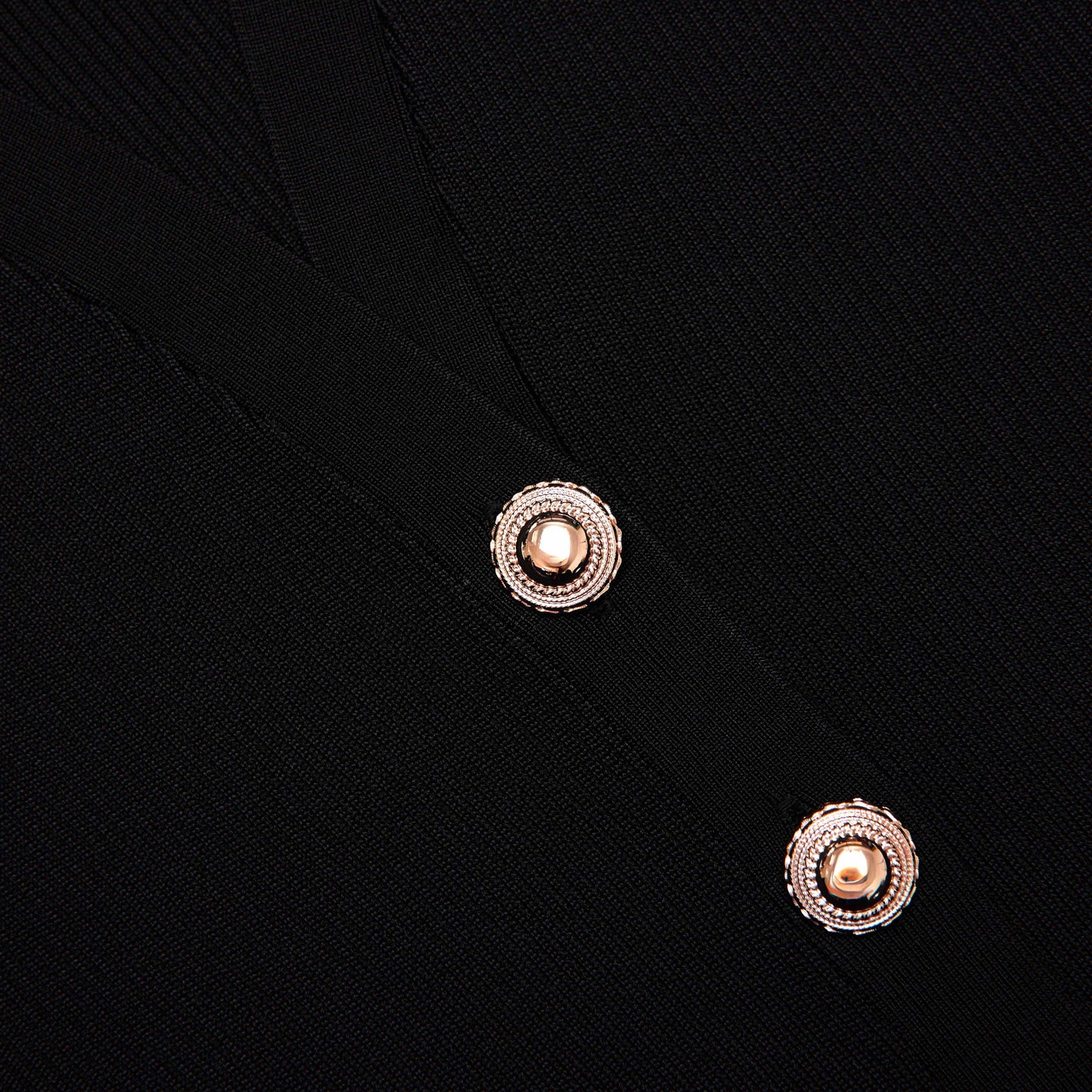 Siyah Ribanalı Örgü Midi Elbise