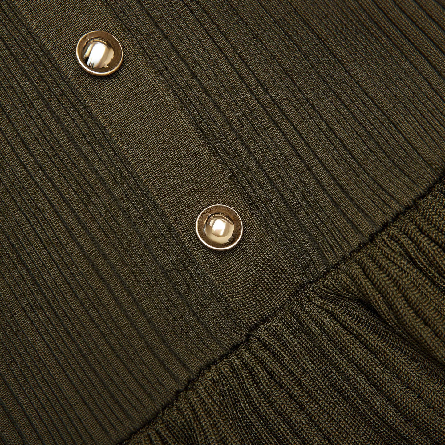 Haki Bandeau Örgü Midi Elbise