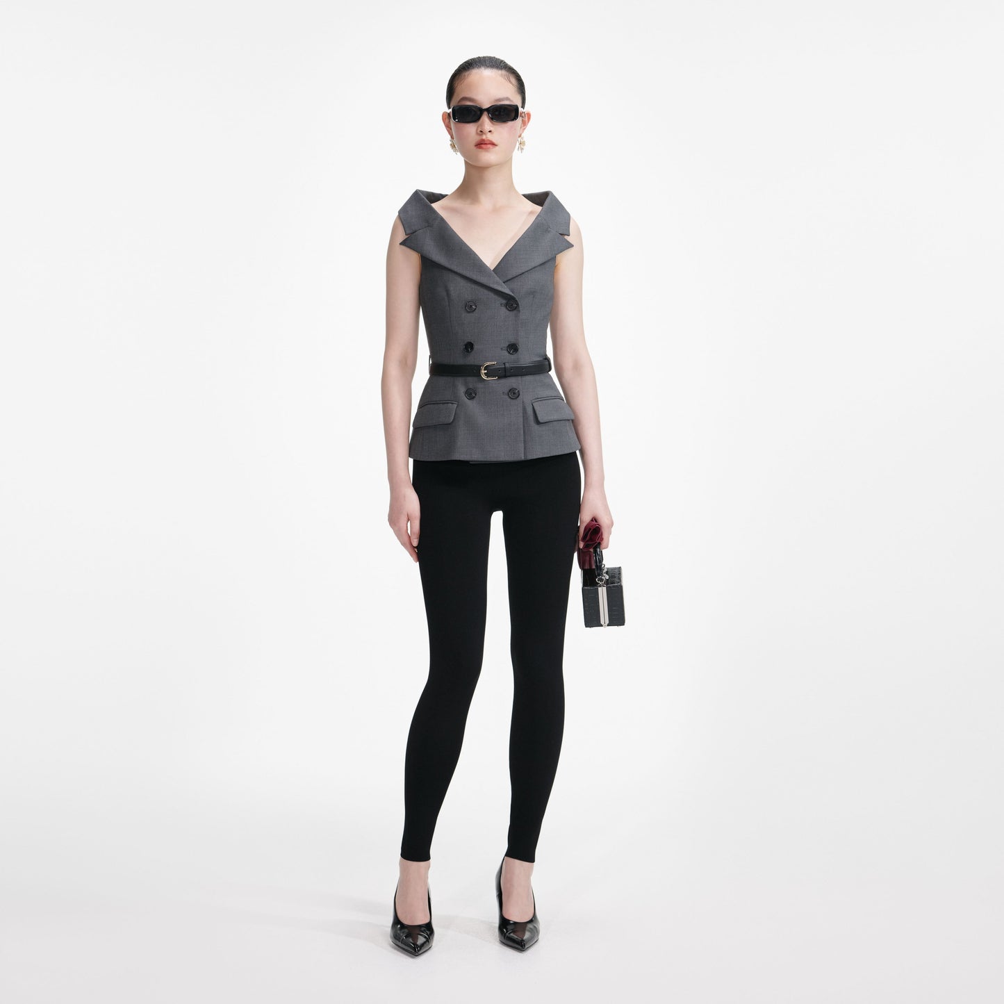 Gri Yünlü Özel Dikim Üst