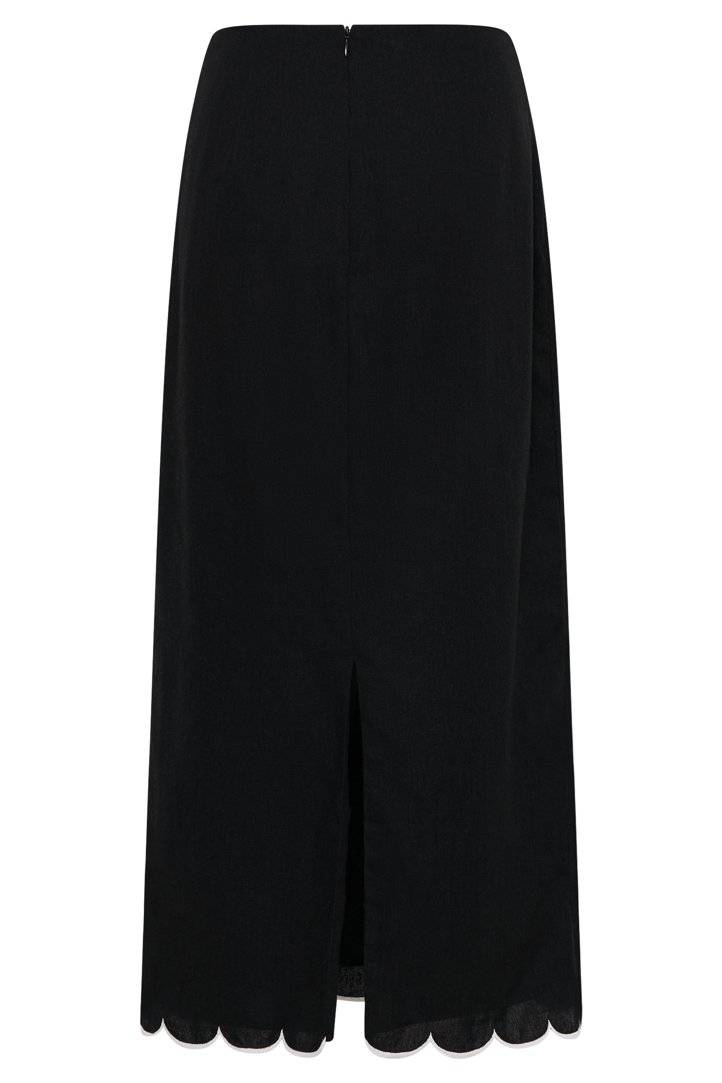 Alessio Taraklı Midi Etek - Siyah