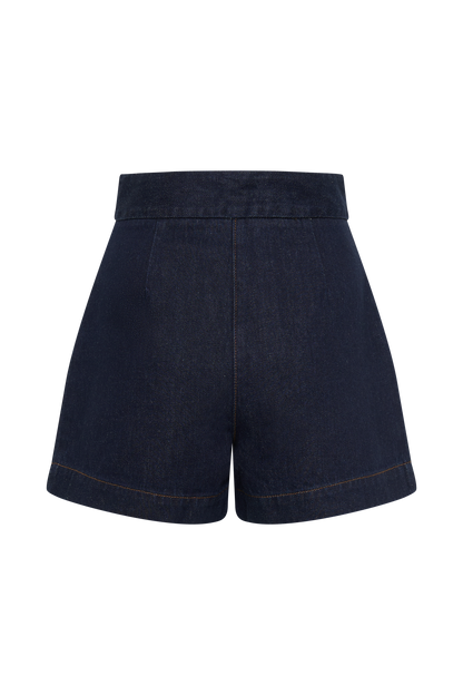 Abel Kot Şort - Çivit Mavisi