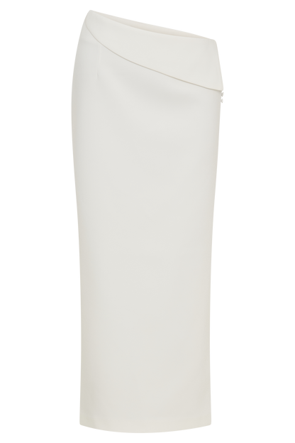 Astrid Takım Elbise Midi Etek - Beyaz