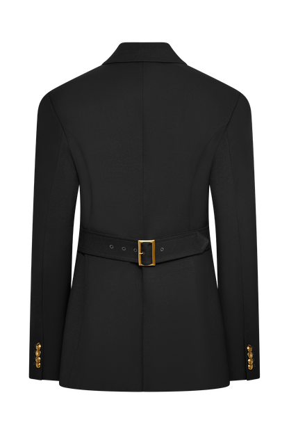 Bellamy Büzgülü Blazer - Siyah