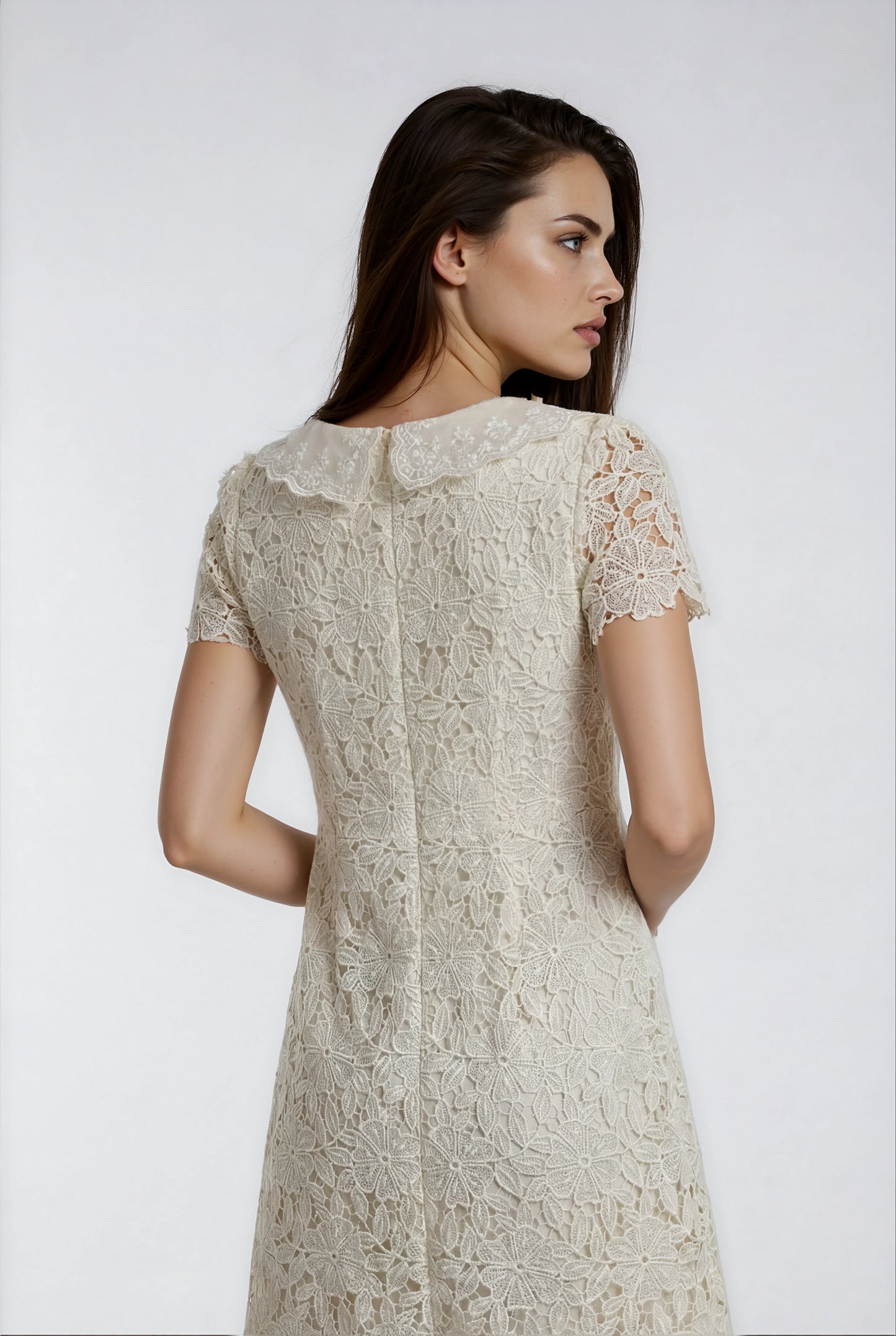 Dantel Süslemeli Mini Elbise