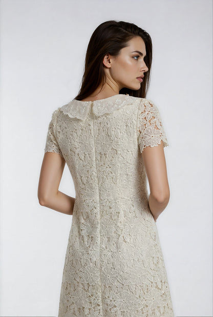 Dantel Süslemeli Mini Elbise