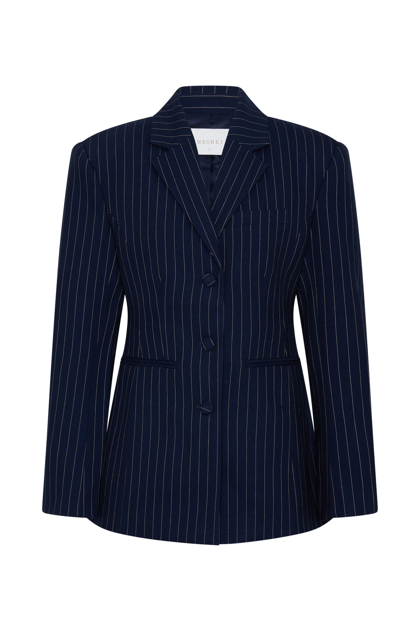 Bellamy Cinched Blazer - Lacivert Çizgili