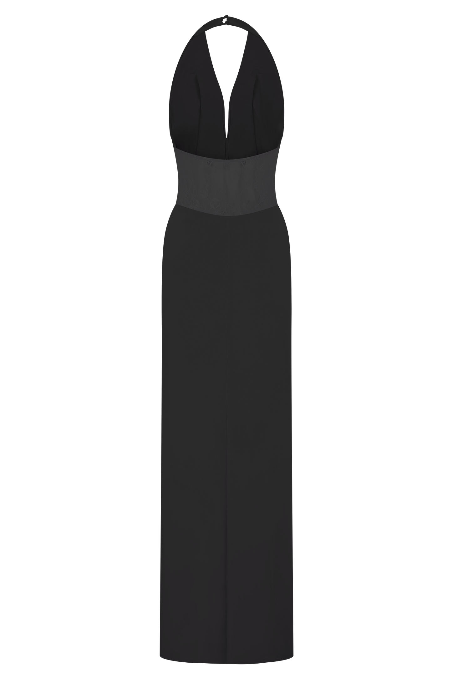 Bonnie Slinky Ve Dantel Uzun Elbise - Siyah