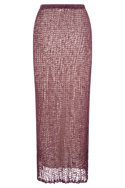 Cordelia Örgü Uzun Etek - Leylak