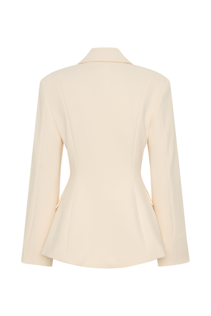 Wesley Yapılandırılmış Blazer - Tereyağlı Krema