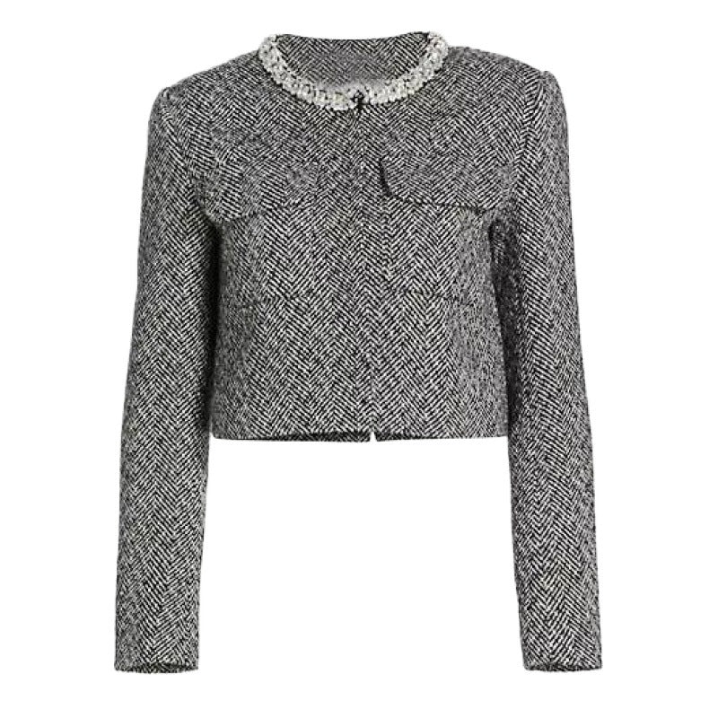 Gri Tüvit Kısa Ceket