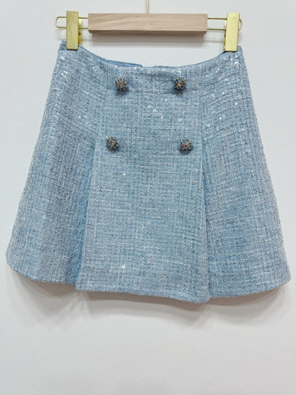 Sis Mavisi Payetli Etek