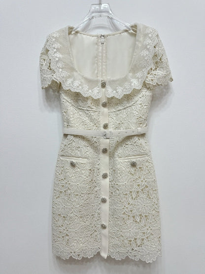 Dantel Süslemeli Mini Elbise
