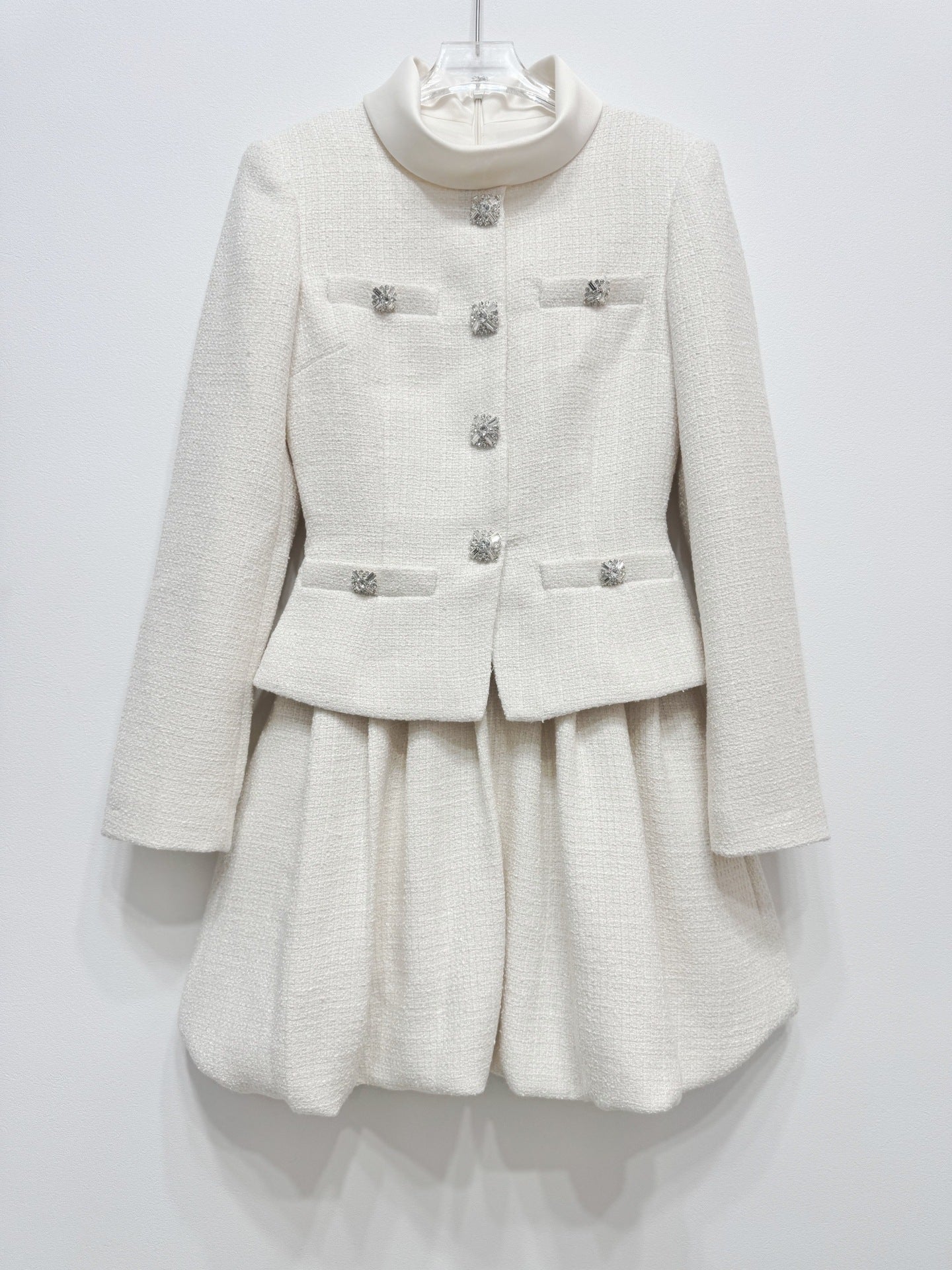 Kırık Beyaz Tüvit Elbise