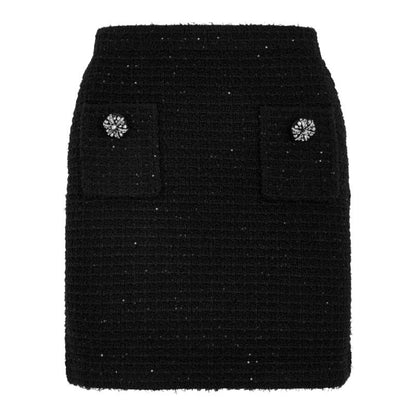 Kahverengi & Siyah Örgü Etek