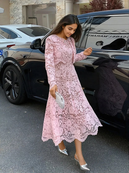 Pembe Dantel Kısa Ceket