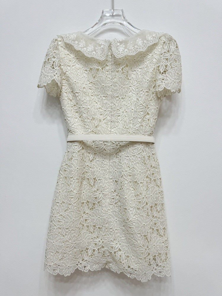 Dantel Süslemeli Mini Elbise