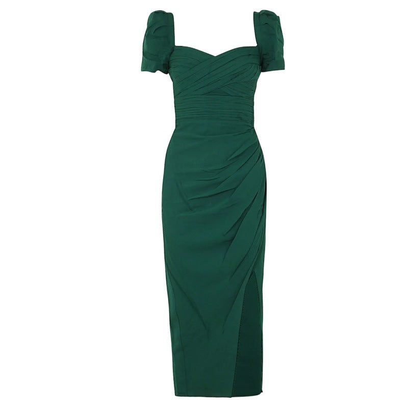 Zümrüt Yeşili & Kırmızı Elbise