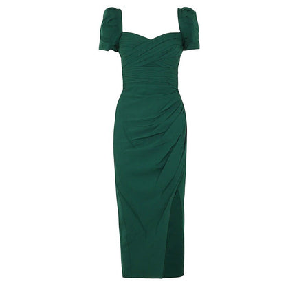 Zümrüt Yeşili & Kırmızı Elbise