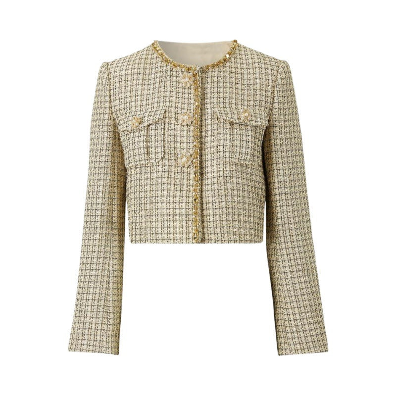 Altın Payetli Tüvit Ceket