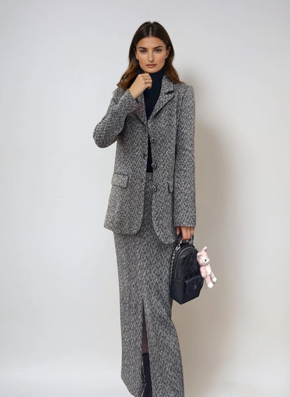 Gri Tüvit Ceket