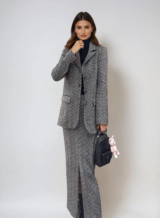 Gri Tüvit Ceket