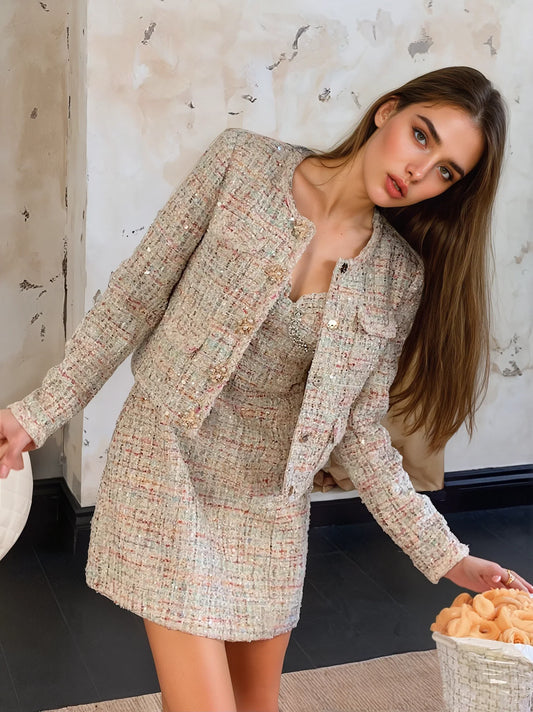 Payetli Tüvit Ceket