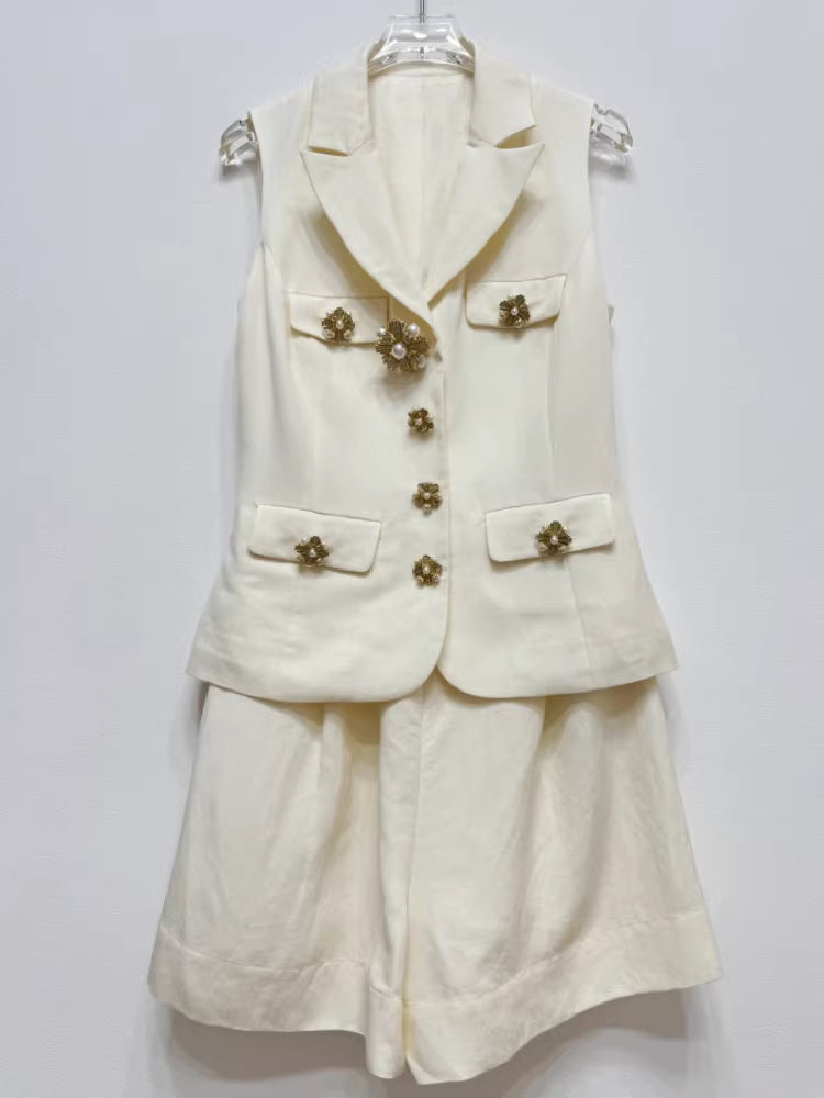 Keten Kumaş Üstlü Takım