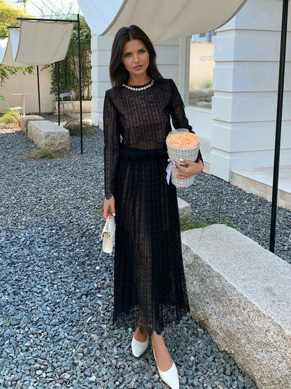 Siyah Dantel Etek