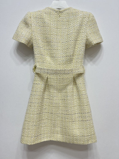 Limon Sarısı Tüvit Elbise