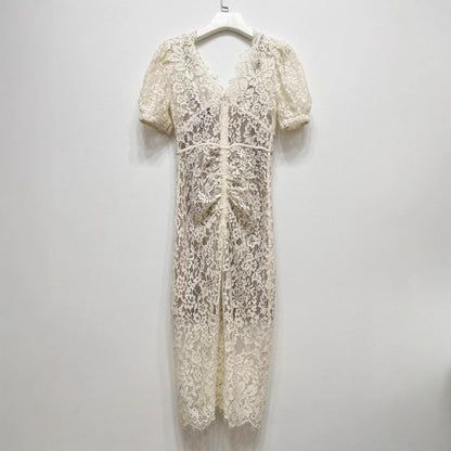 Fildişi Dantel Elbise