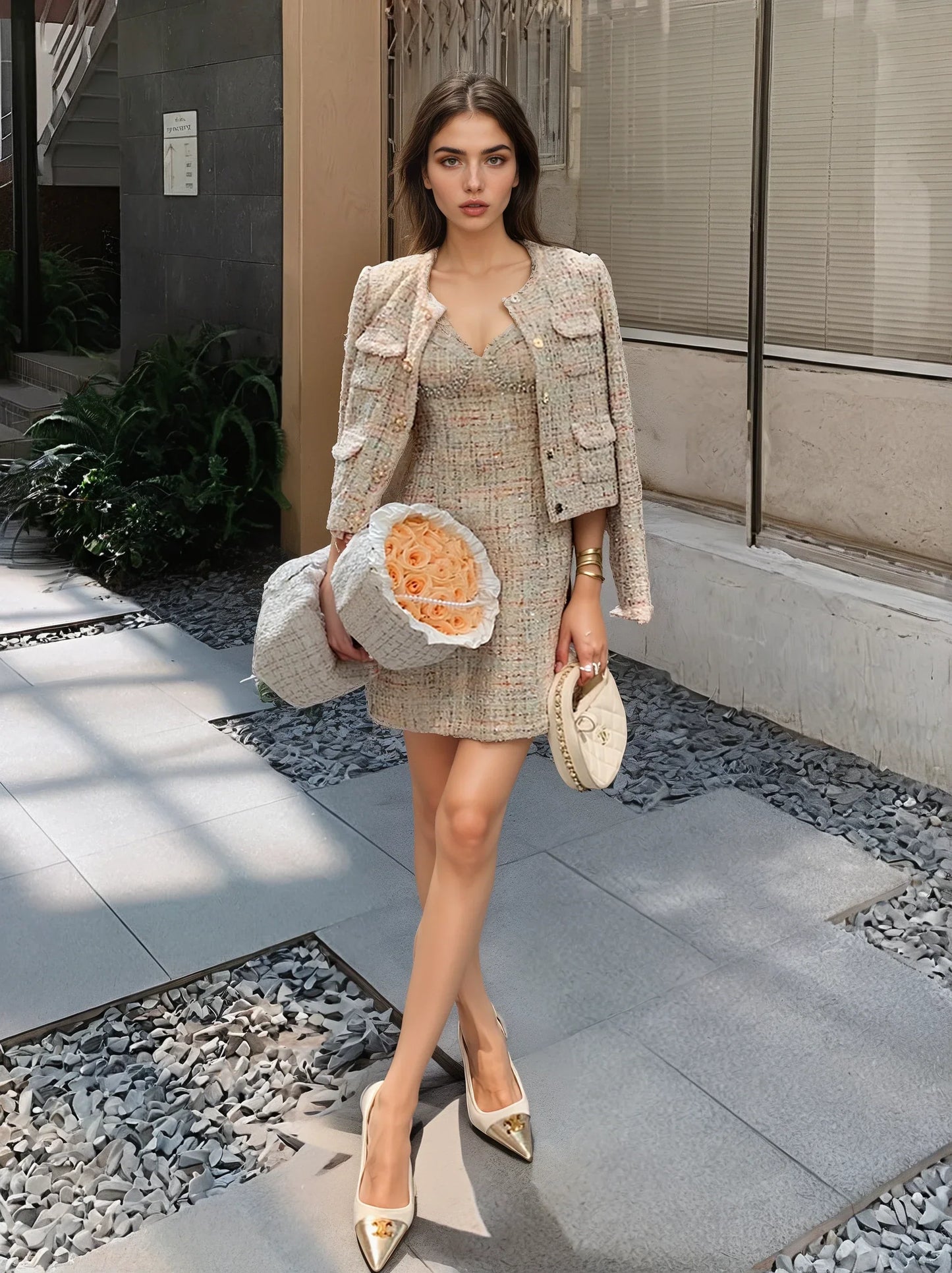 Payetli Tüvit Ceket