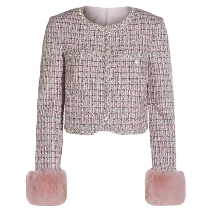 Pembe Kürklü Ceket