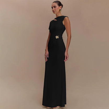Kaida Slinky Maxi Elbise - Siyah