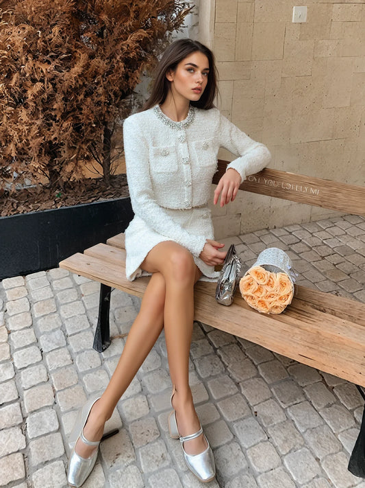 Kırık Beyaz Örgü Hırka