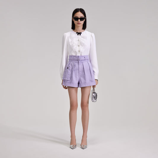 Beyaz Dantelli Salopet