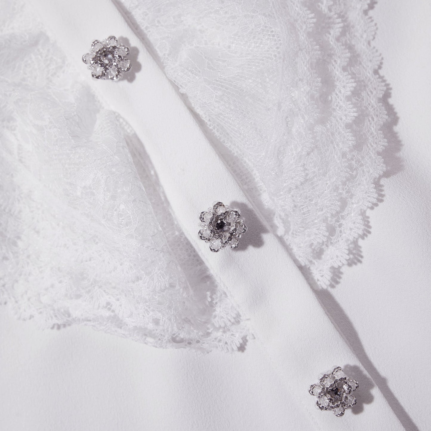 Beyaz Dantelli Salopet